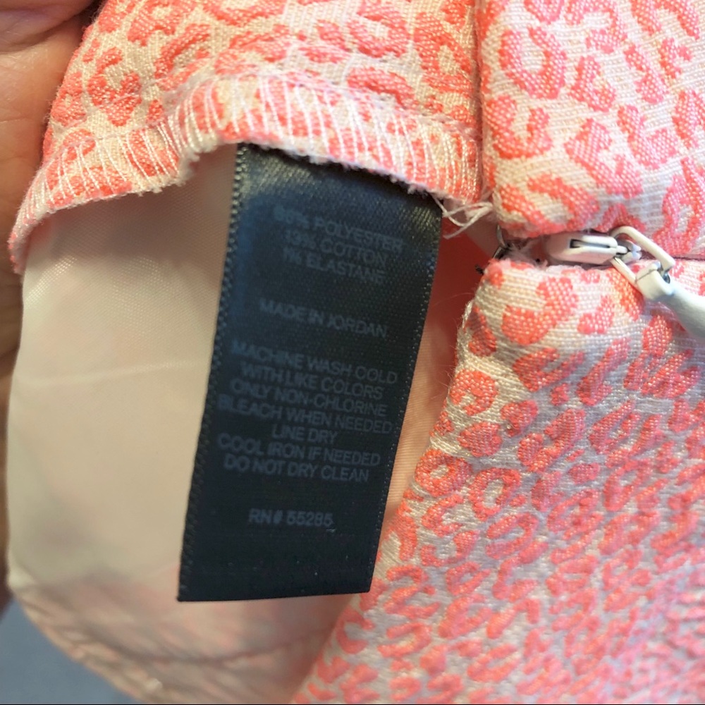 Express Nude and Neon Leopard Print Dress Shorts - Picture 6 of 7